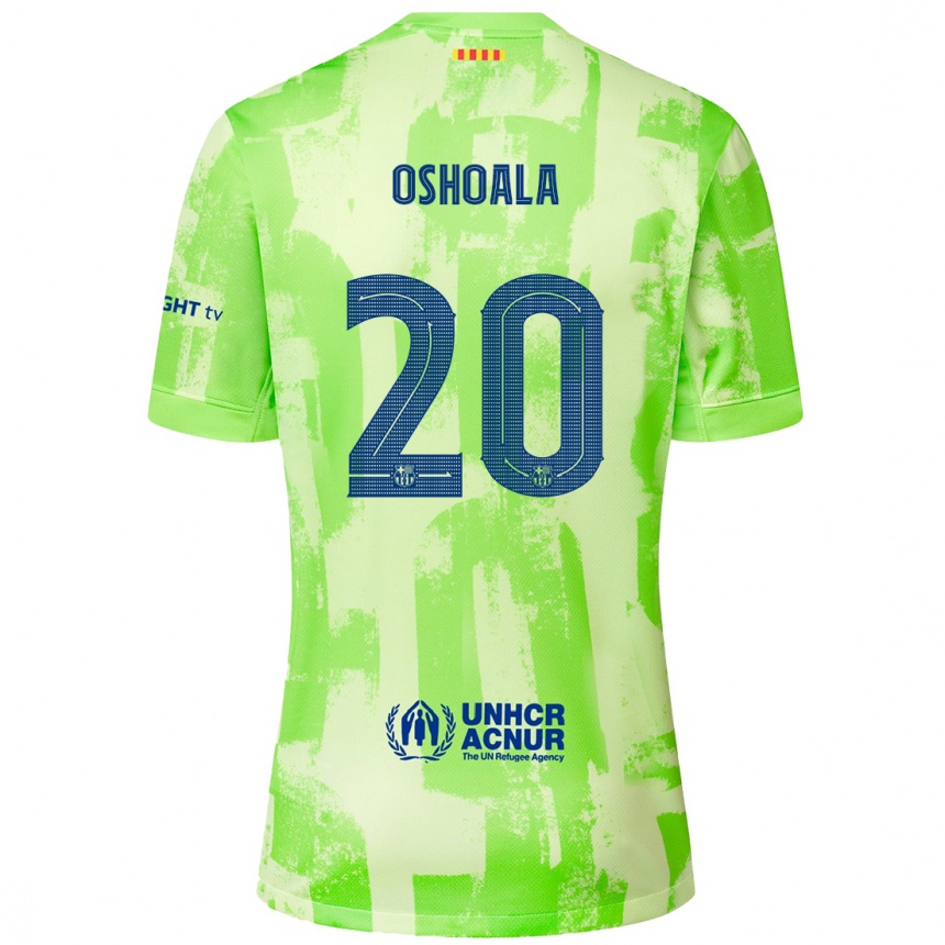 Enfant Football Maillot Asisat Oshoala #20 Citron Vert Troisieme 2024/25 Canada