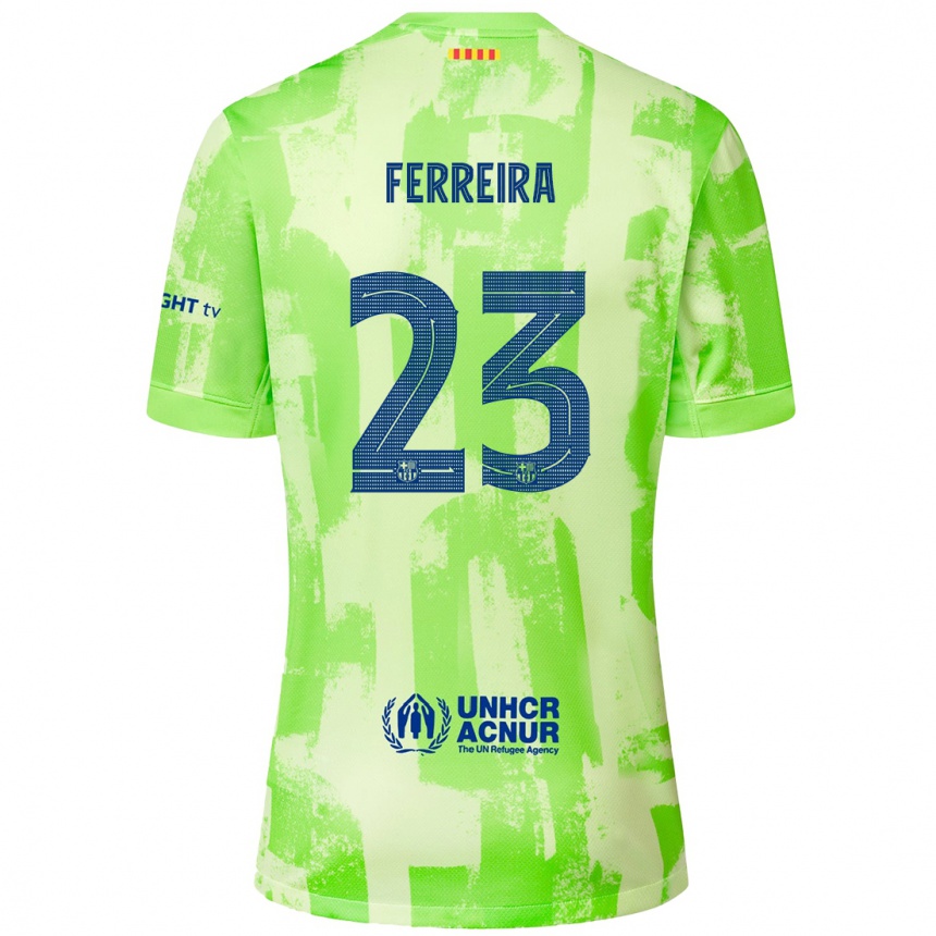 Kids Football Geyse Ferreira #23 Lime Third Jersey 2024/25 T-Shirt Canada