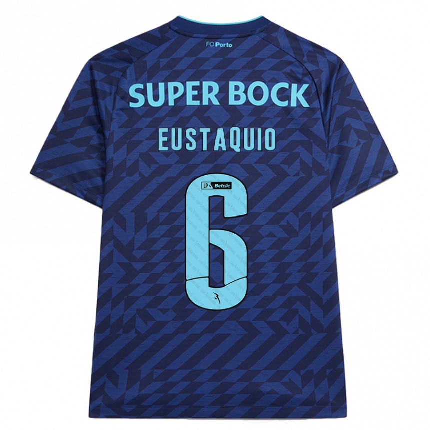 Enfant Football Maillot Stephen Eustaquio #6 Bleu Marine Troisieme 2024/25 Canada