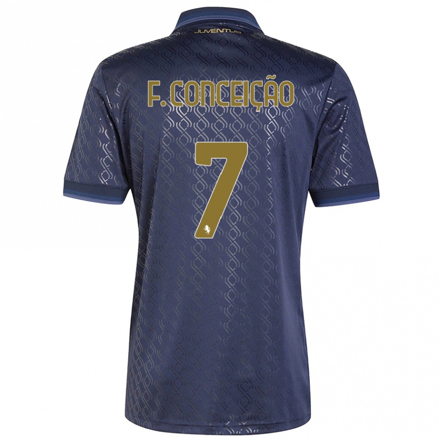 Kids Football Francisco Conceição #7 Navy Blue Third Jersey 2024/25 T-Shirt Canada