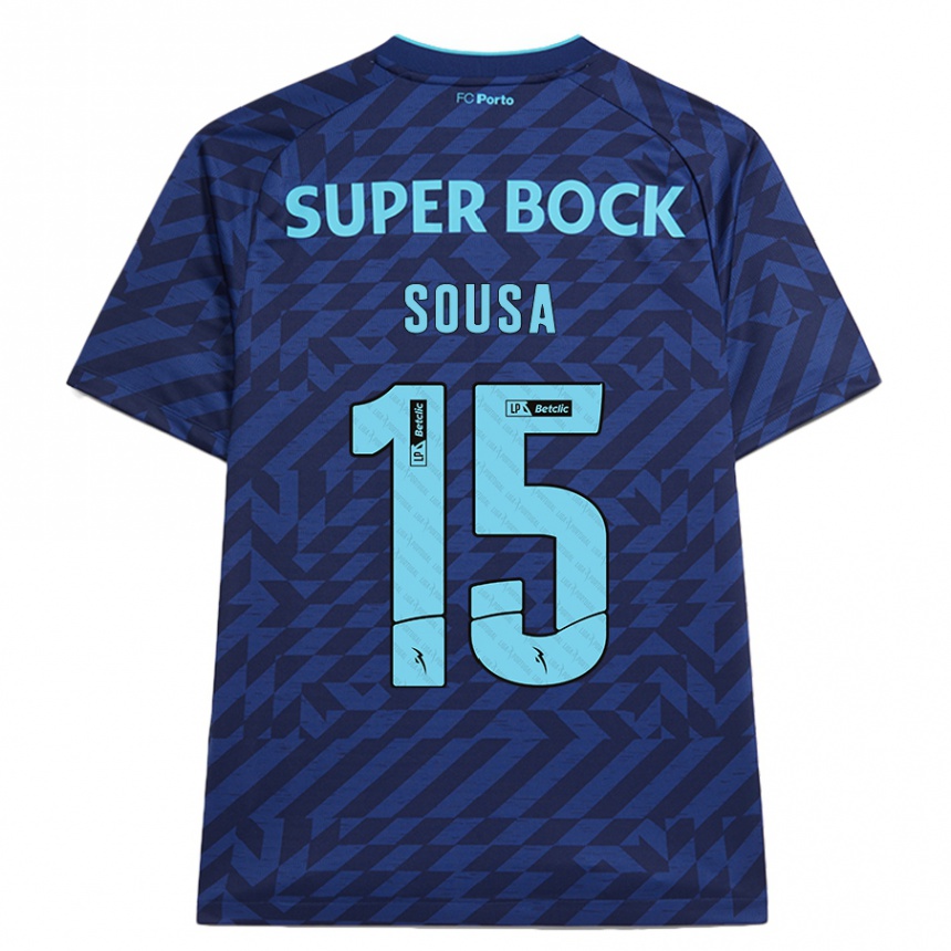 Kids Football Vasco Sousa #15 Navy Blue Third Jersey 2024/25 T-Shirt Canada