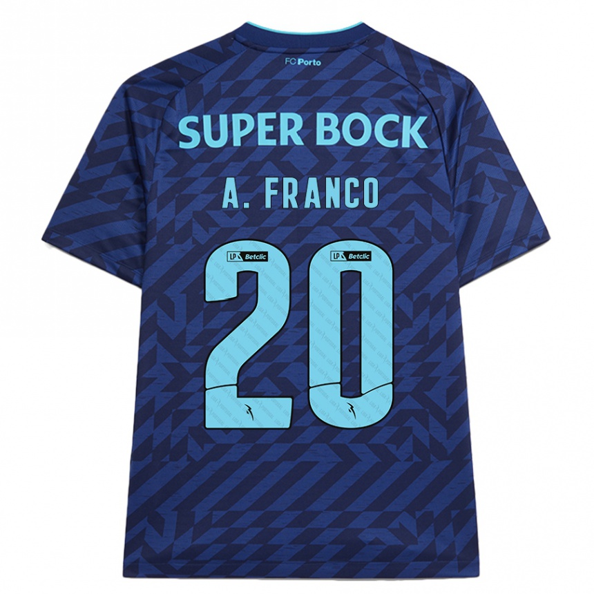 Kids Football André Franco #20 Navy Blue Third Jersey 2024/25 T-Shirt Canada