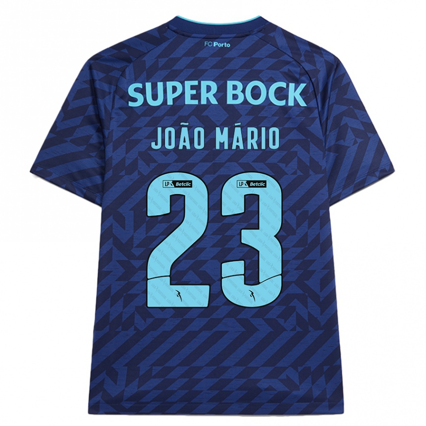 Kids Football João Mário #23 Navy Blue Third Jersey 2024/25 T-Shirt Canada