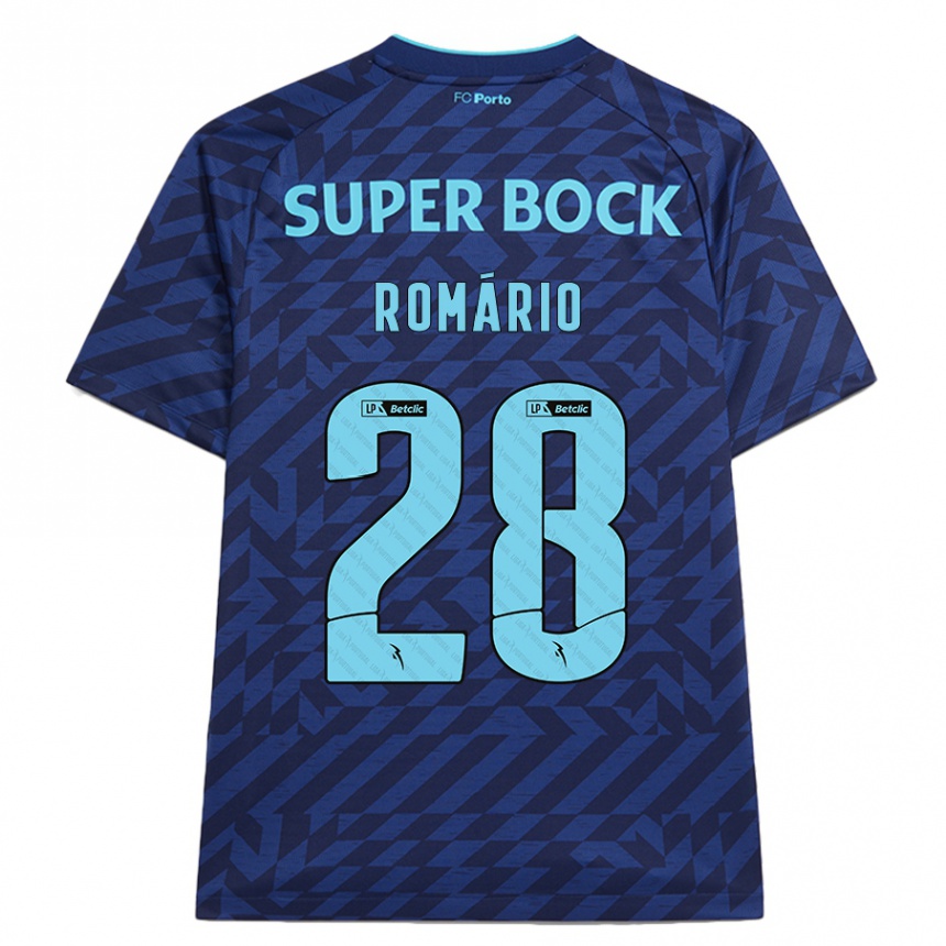 Kids Football Romário Baró #28 Navy Blue Third Jersey 2024/25 T-Shirt Canada