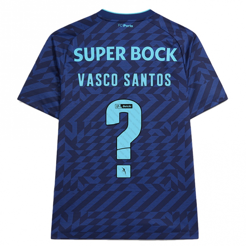 Kids Football Vasco Santos #0 Navy Blue Third Jersey 2024/25 T-Shirt Canada