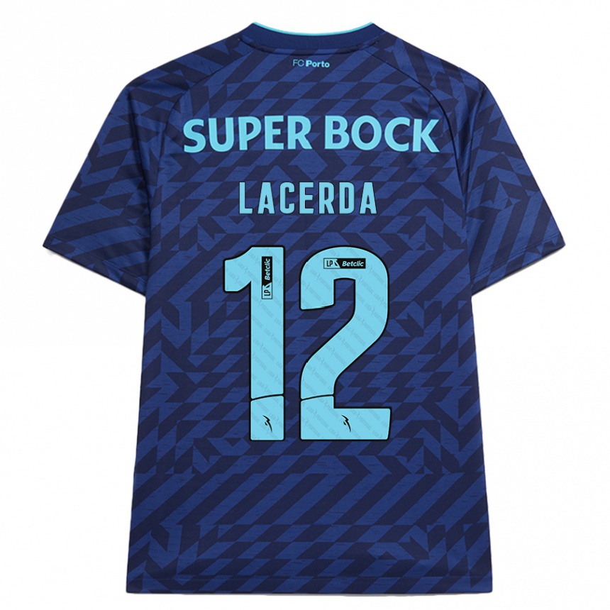 Kids Football Lacerda #12 Navy Blue Third Jersey 2024/25 T-Shirt Canada