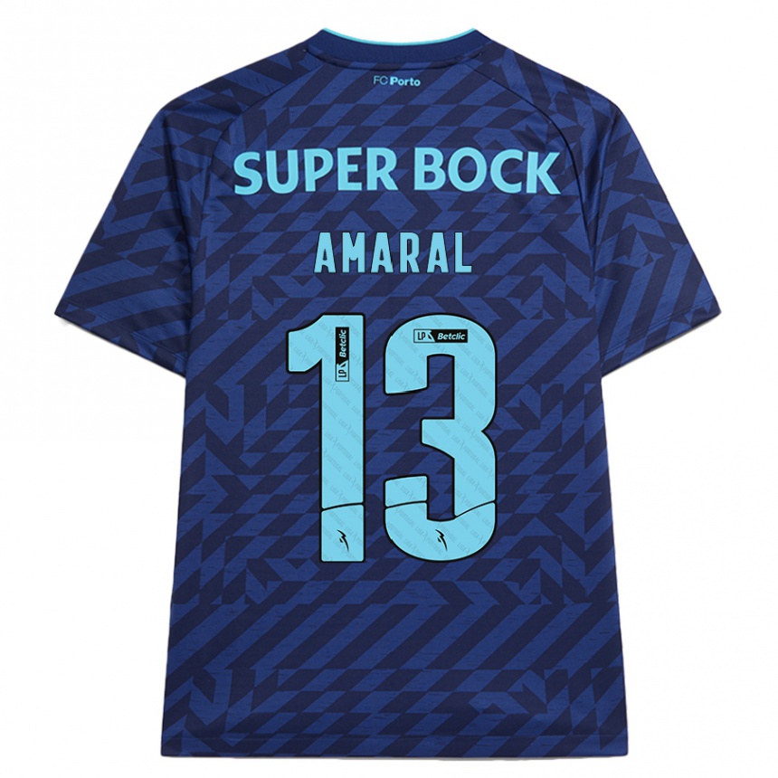 Kids Football Fábio Amaral #13 Navy Blue Third Jersey 2024/25 T-Shirt Canada