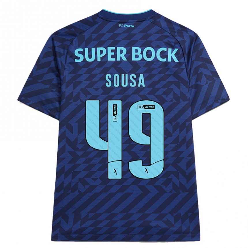 Kids Football Gonçalo Sousa #49 Navy Blue Third Jersey 2024/25 T-Shirt Canada