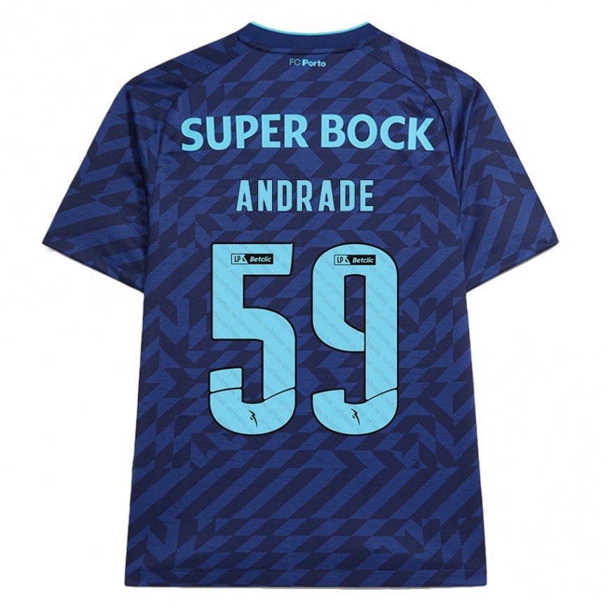 Kids Football Tiago Andrade #59 Navy Blue Third Jersey 2024/25 T-Shirt Canada