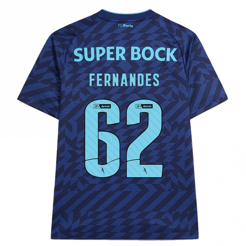 Kids Football Rodrigo Fernandes #62 Navy Blue Third Jersey 2024/25 T-Shirt Canada