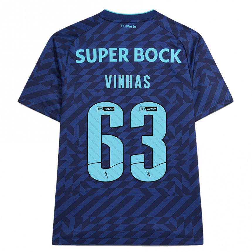 Kids Football David Vinhas #63 Navy Blue Third Jersey 2024/25 T-Shirt Canada