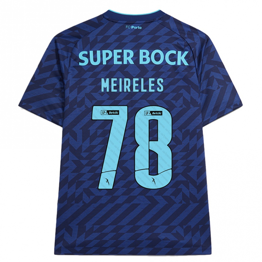 Kids Football Jorge Meireles #78 Navy Blue Third Jersey 2024/25 T-Shirt Canada