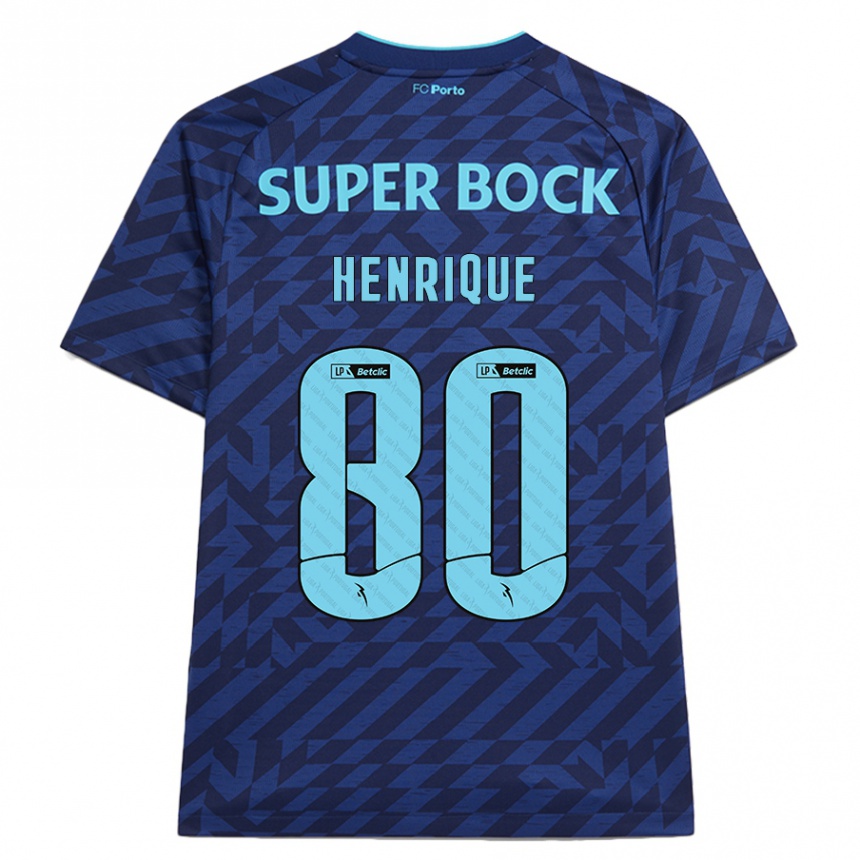 Kids Football Kaio Henrique #80 Navy Blue Third Jersey 2024/25 T-Shirt Canada