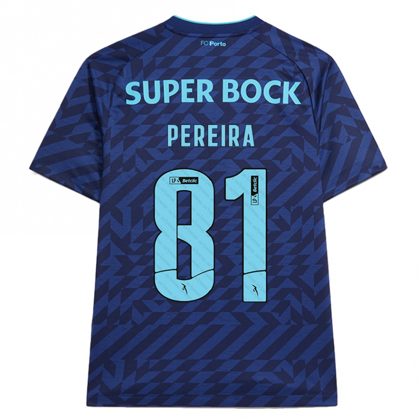 Kids Football Martim Pereira #81 Navy Blue Third Jersey 2024/25 T-Shirt Canada