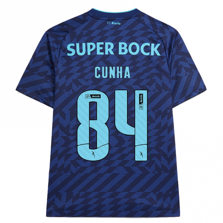 Kids Football Martim Cunha #84 Navy Blue Third Jersey 2024/25 T-Shirt Canada