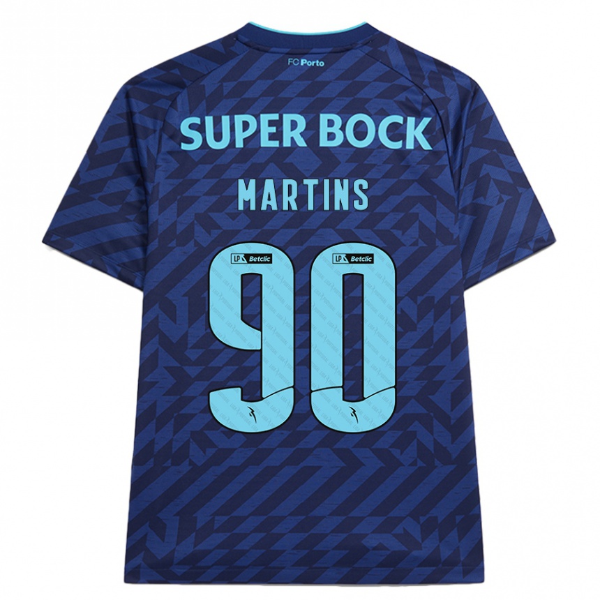 Kids Football Gil Martins #90 Navy Blue Third Jersey 2024/25 T-Shirt Canada