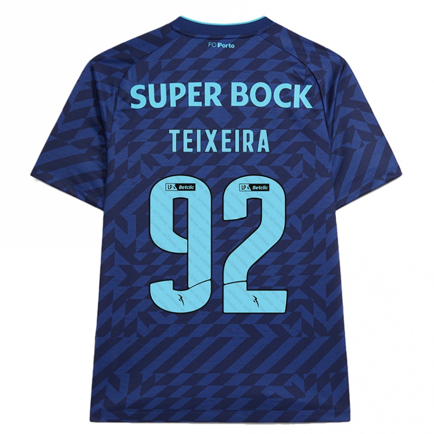 Kids Football João Teixeira #92 Navy Blue Third Jersey 2024/25 T-Shirt Canada