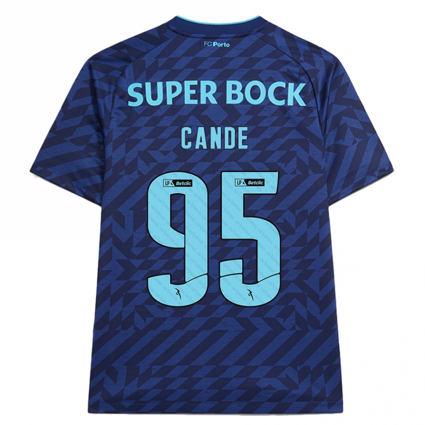 Kids Football Anhá Cande #95 Navy Blue Third Jersey 2024/25 T-Shirt Canada