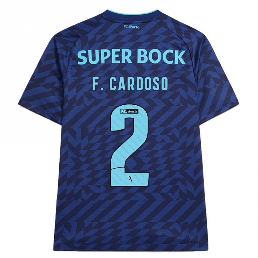 Kids Football Fábio Cardoso #2 Navy Blue Third Jersey 2024/25 T-Shirt Canada