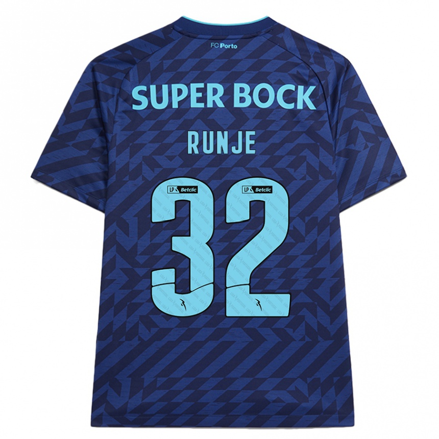 Kids Football Roko Runje #32 Navy Blue Third Jersey 2024/25 T-Shirt Canada