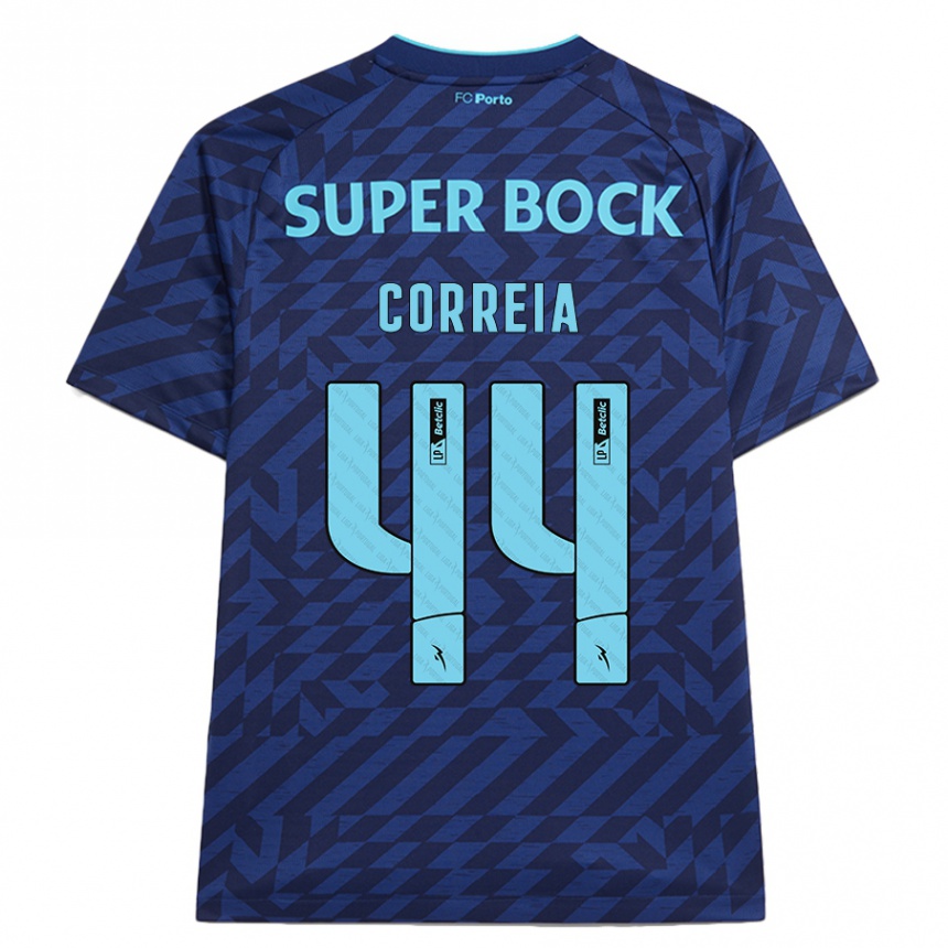 Kids Football Romain Correia #44 Navy Blue Third Jersey 2024/25 T-Shirt Canada