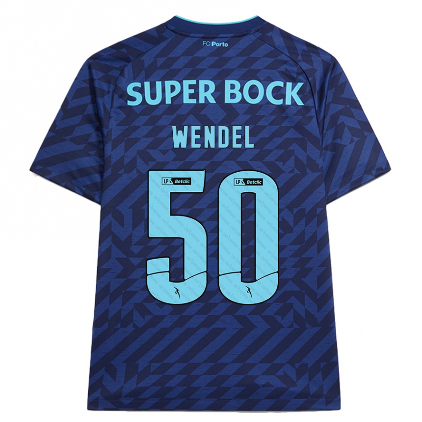 Kids Football Wendel #50 Navy Blue Third Jersey 2024/25 T-Shirt Canada