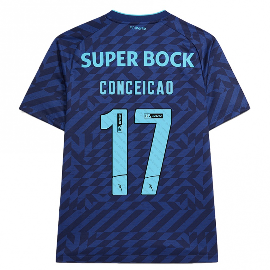 Kids Football Rodrigo Conceicao #17 Navy Blue Third Jersey 2024/25 T-Shirt Canada