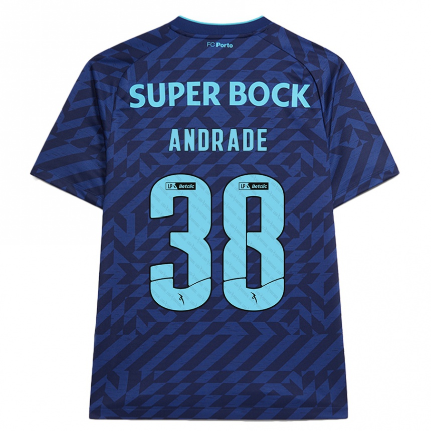 Kids Football Fernando Andrade #38 Navy Blue Third Jersey 2024/25 T-Shirt Canada