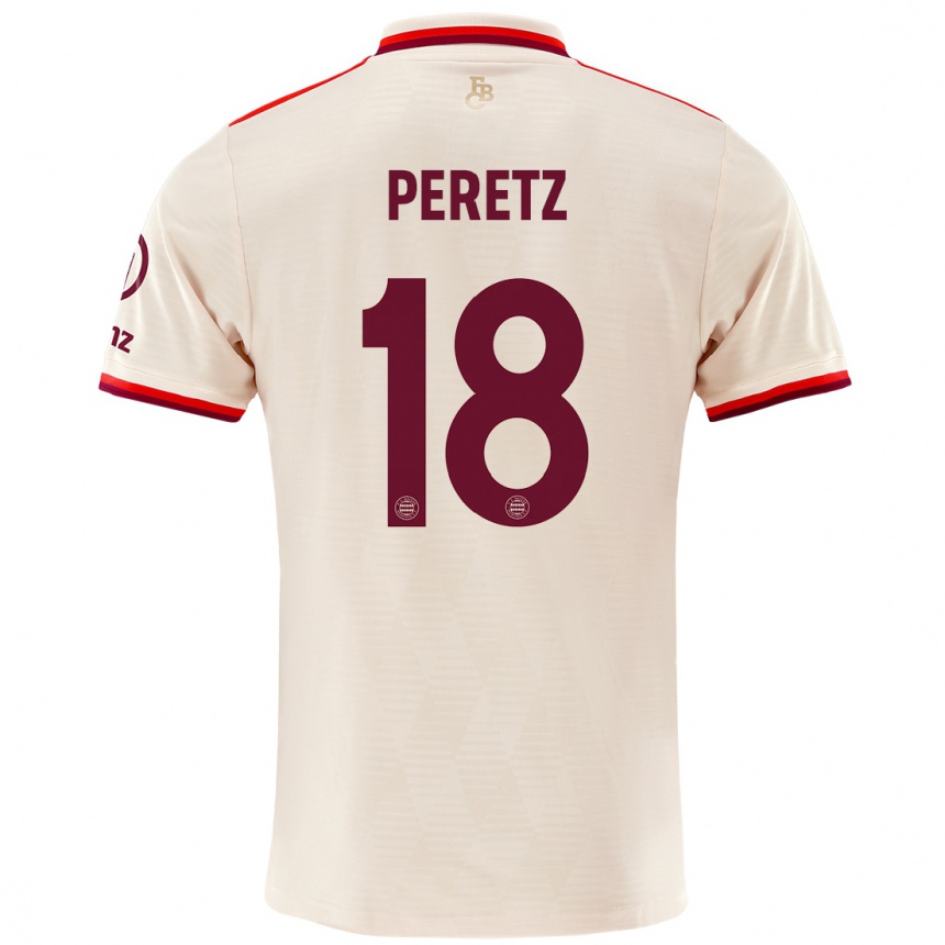 Kids Football Daniel Peretz #18 Linen Third Jersey 2024/25 T-Shirt Canada