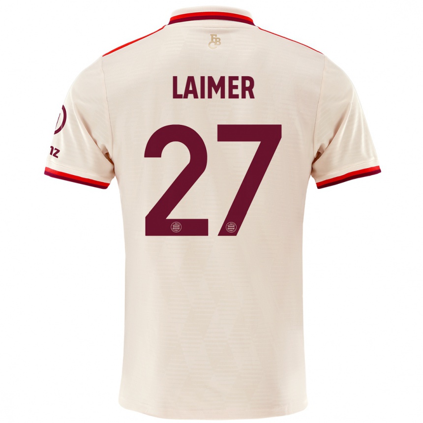 Kids Football Konrad Laimer #27 Linen Third Jersey 2024/25 T-Shirt Canada