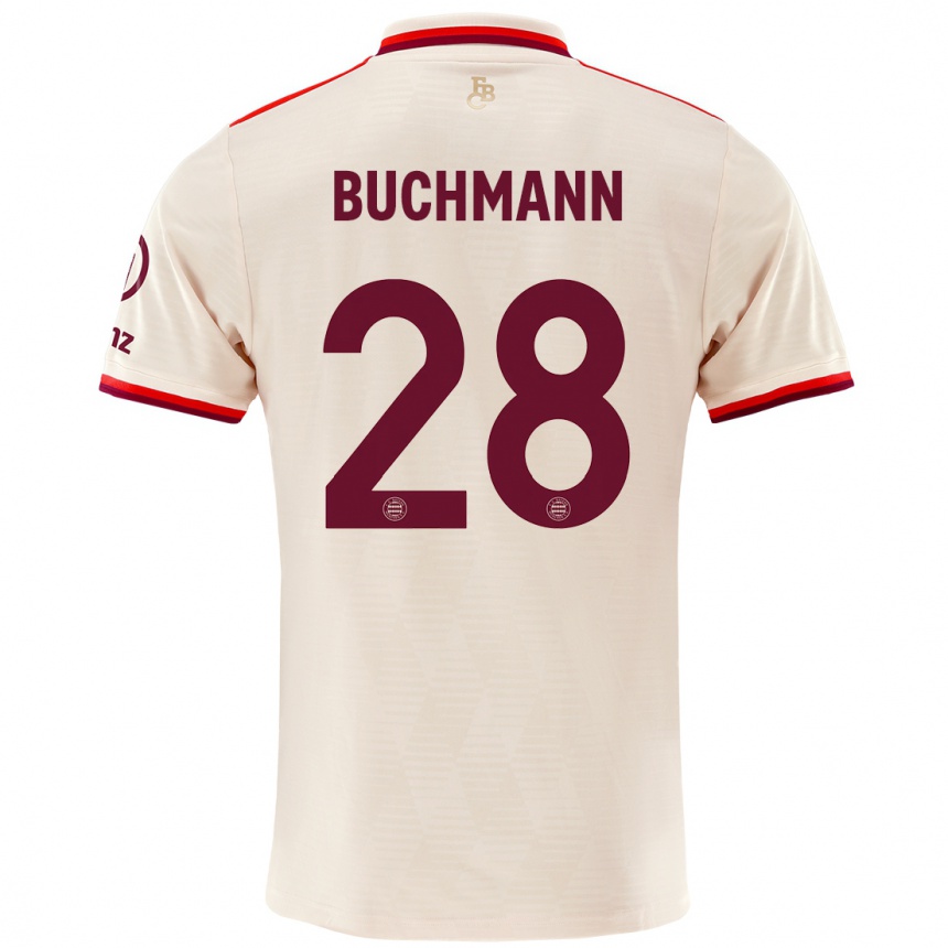 Kids Football Tarek Buchmann #28 Linen Third Jersey 2024/25 T-Shirt Canada