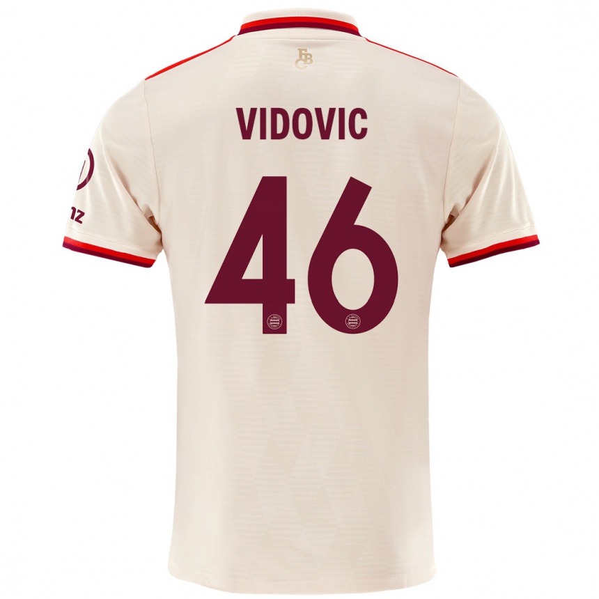 Kids Football Gabriel Vidovic #46 Linen Third Jersey 2024/25 T-Shirt Canada