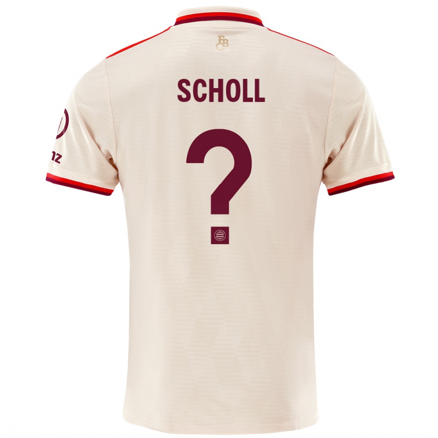 Kids Football Paul Scholl #0 Linen Third Jersey 2024/25 T-Shirt Canada