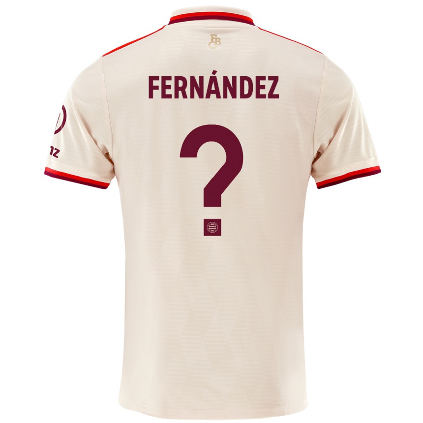 Kids Football Javier Fernández #0 Linen Third Jersey 2024/25 T-Shirt Canada