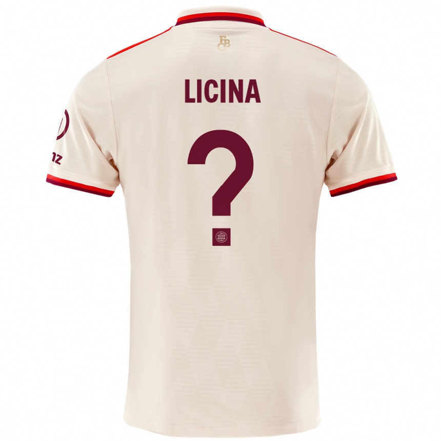 Kids Football Adin Licina #0 Linen Third Jersey 2024/25 T-Shirt Canada