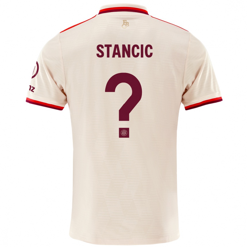 Kids Football Luca Stancic #0 Linen Third Jersey 2024/25 T-Shirt Canada