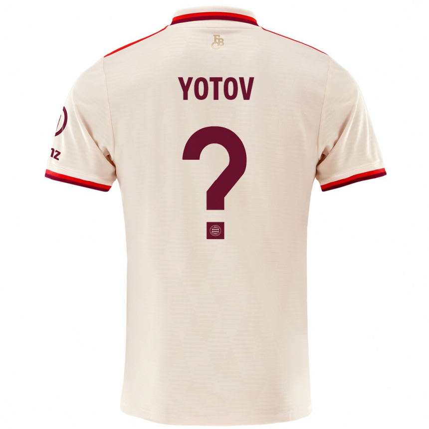 Kids Football Valentin Yotov #0 Linen Third Jersey 2024/25 T-Shirt Canada