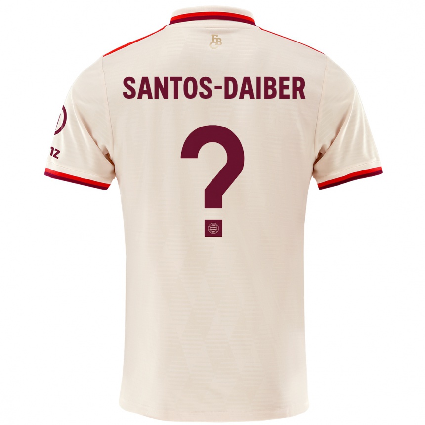 Kids Football David Santos-Daiber #0 Linen Third Jersey 2024/25 T-Shirt Canada