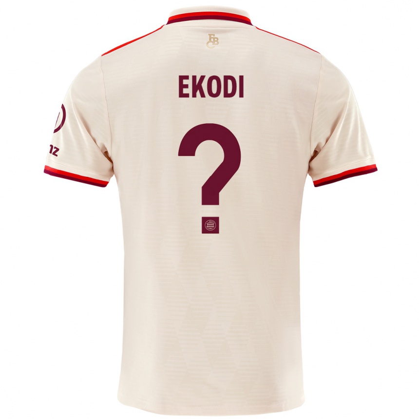 Kids Football Michel Ekodi #0 Linen Third Jersey 2024/25 T-Shirt Canada