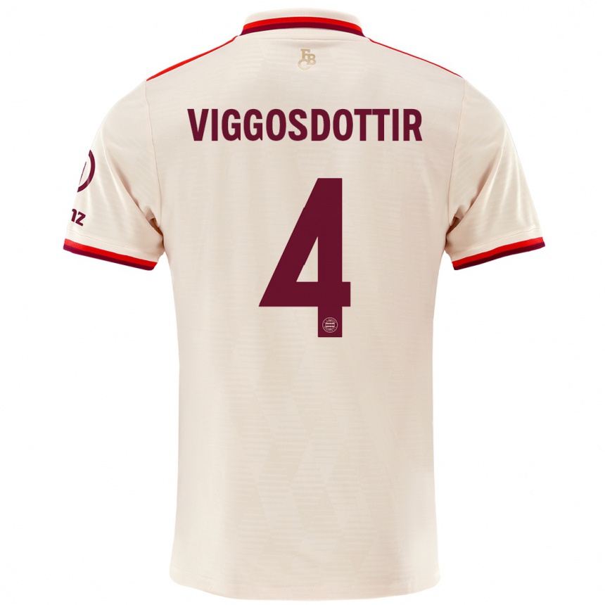 Kids Football Glódís Perla Viggósdóttir #4 Linen Third Jersey 2024/25 T-Shirt Canada