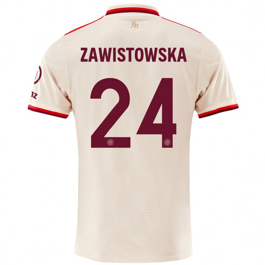 Kids Football Weronika Zawistowska #24 Linen Third Jersey 2024/25 T-Shirt Canada