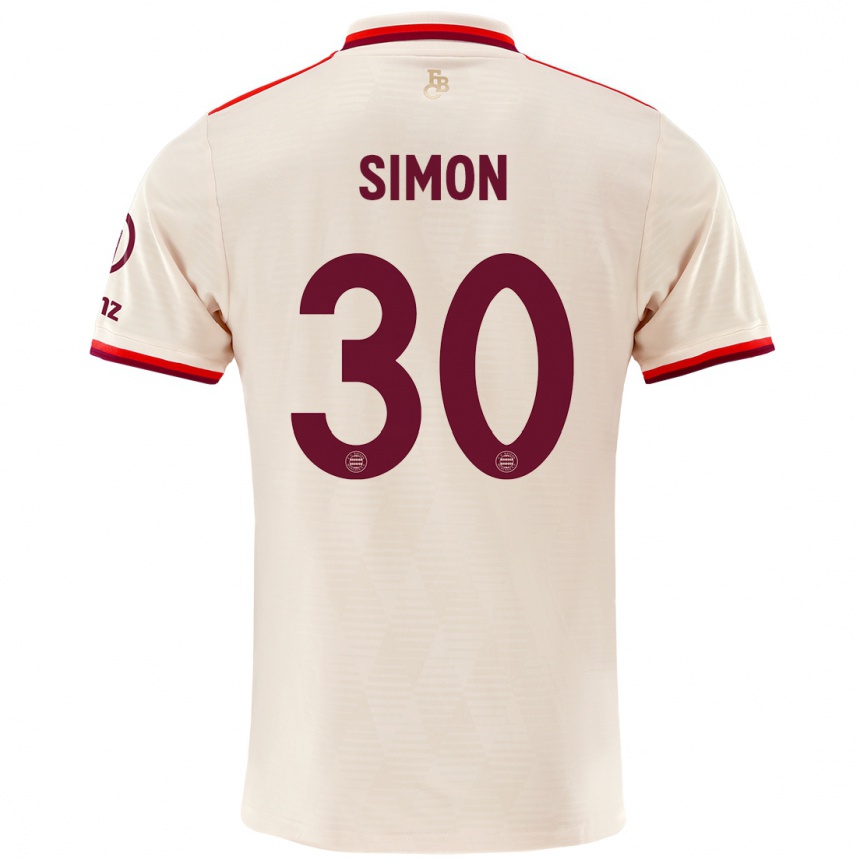 Kids Football Carolin Simon #30 Linen Third Jersey 2024/25 T-Shirt Canada