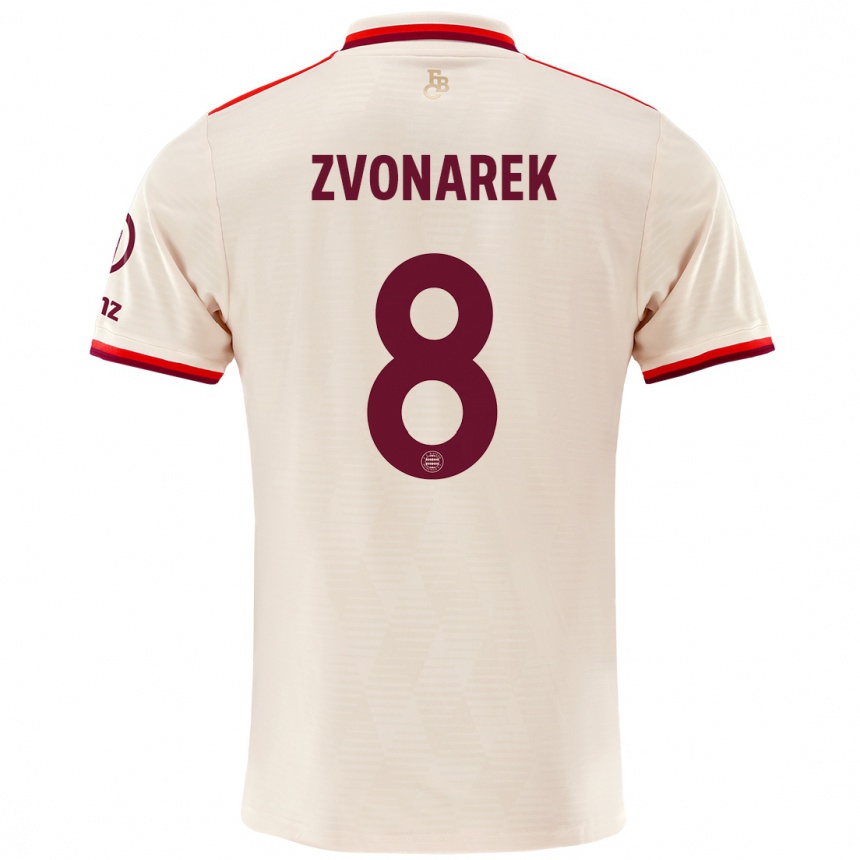 Kids Football Lovro Zvonarek #8 Linen Third Jersey 2024/25 T-Shirt Canada