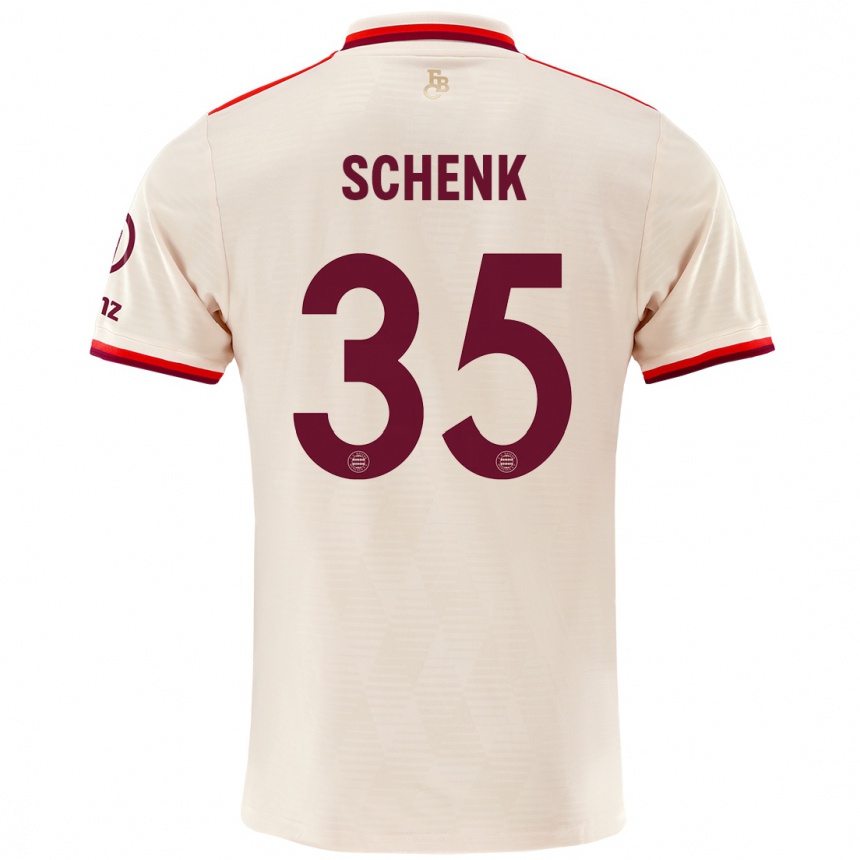 Kids Football Johannes Schenk #35 Linen Third Jersey 2024/25 T-Shirt Canada