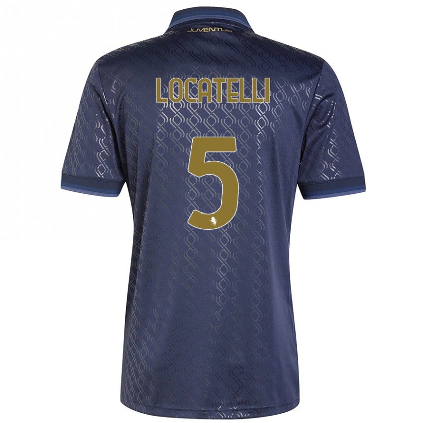 Enfant Football Maillot Manuel Locatelli #5 Bleu Marine Troisieme 2024/25 Canada