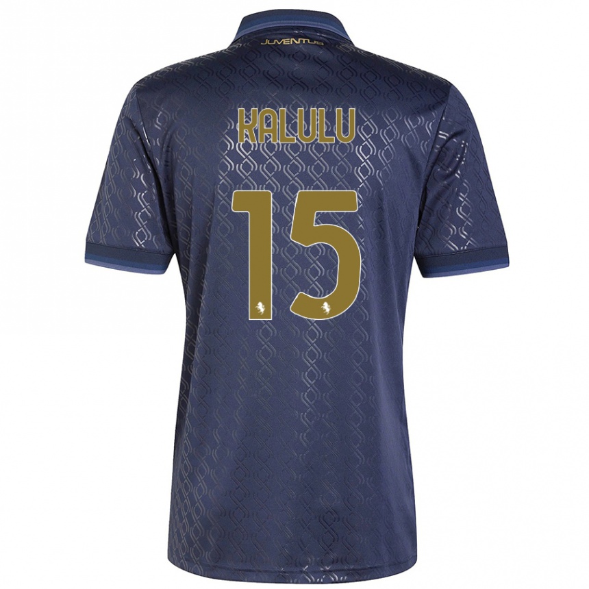 Kids Football Pierre Kalulu #15 Navy Blue Third Jersey 2024/25 T-Shirt Canada