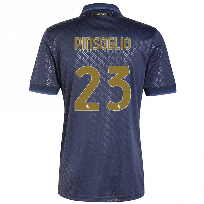 Kids Football Carlo Pinsoglio #23 Navy Blue Third Jersey 2024/25 T-Shirt Canada