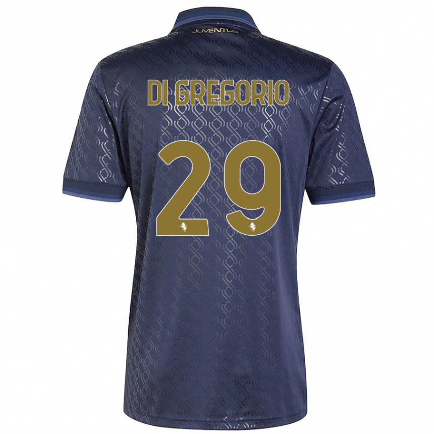 Kids Football Michele Di Gregorio #29 Navy Blue Third Jersey 2024/25 T-Shirt Canada