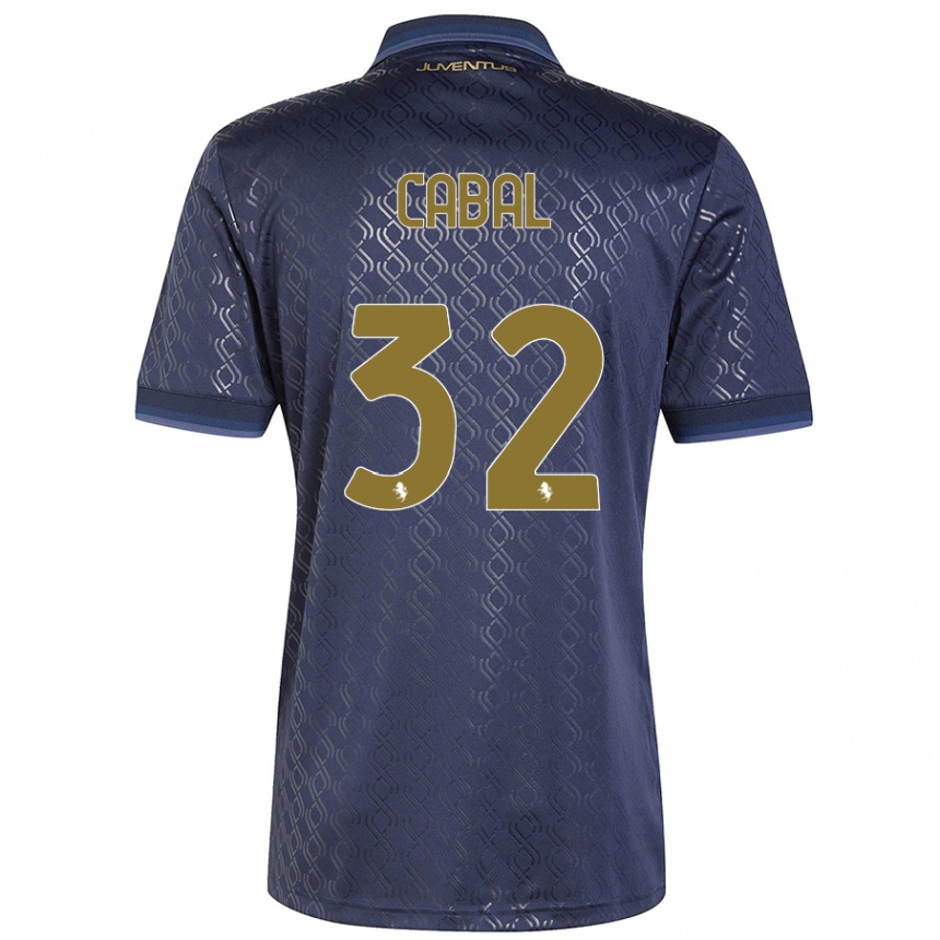 Kids Football Juan Cabal #32 Navy Blue Third Jersey 2024/25 T-Shirt Canada