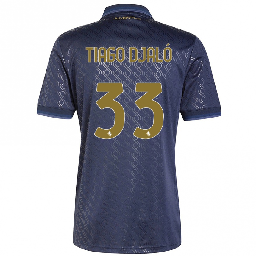 Kids Football Tiago Djaló #33 Navy Blue Third Jersey 2024/25 T-Shirt Canada